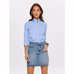 ONLY 15149877, Camicia, Adulto, Femmina, Blu, Blue / Cashmere Blue, Anteriore