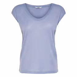 ONLY 15136069 Parte superiore (abbigliamento) Collo a V Manica corta Poliestere, Viscosa