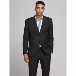 Jack & Jones 12141107, Elastan, Poliestere, Lana, Nero