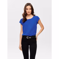 ONLY 15142784, Parte superiore (abbigliamento), Adulto, Femmina, Blu, Blue / Surf The Web, Manica corta