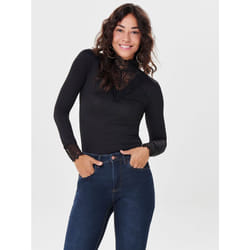 ONLY 15166244 Parte superiore (abbigliamento) Manica lunga Elastan, Poliestere
