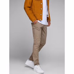 Jack & Jones 12150160, Chino, Adulto, Beige, Cotone, Elastan, Non candeggiare, Asciugatura naturale