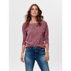 ONLY 15177776 Parte superiore (abbigliamento) Scollo rotondo Manica a 3/4 Elastan, Poliestere