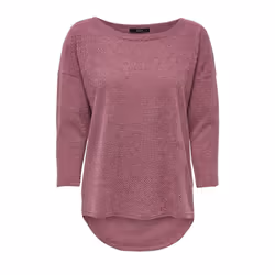 ONLY 15177776 Parte superiore (abbigliamento) Scollo rotondo Manica a 3/4 Elastan, Poliestere