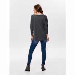 ONLY 15177776 Parte superiore (abbigliamento) Scollo rotondo Manica a 3/4 Elastan, Poliestere