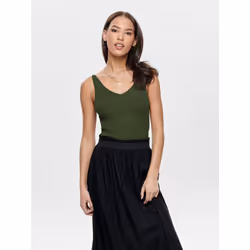 ONLY 15180497, Canottiera, Adulto, Femmina, Verde, Green / Kalamata, XL