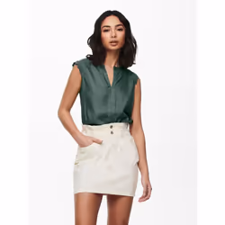 ONLY 15157656, Canottiera, Adulto, Femmina, Verde, Green / Balsam Green, Collo a V