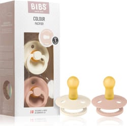 BIBS Colour Natural Rubber Size 1: 0+ months Ivory / Blush 2 pz