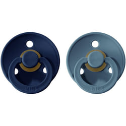 BIBS Colour Natural Rubber Size 1: 0+ months Deep Space / Petrol 2 pz