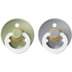 BIBS Colour Natural Rubber Size 2: 6+ months Sage Night / Cloud Night 2 pz