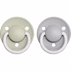 Punta su un metodo collaudato nel tempo per calmare il tuo bambino. Il ciuccio BIBS De Lux Natural Rubber Night Size 2: 6+ mo ...