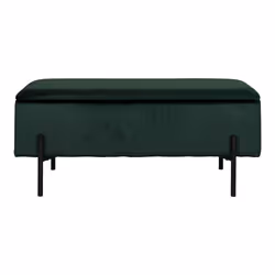 House Nordic 1409070, Seduta imbottita, Verde, Velluto, Nero, Acciaio, Universale