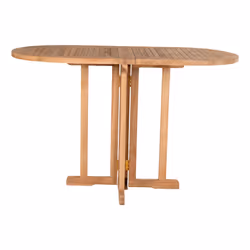 House Nordic 7501145, Tavolino, Forma ovale, Ripiegabile, Legno naturale
