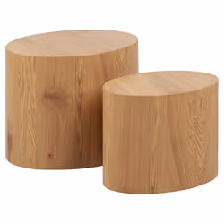Actona Mice, Tavolo da caffè, Forma ovale, Quercia