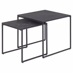 Actona Infinity, Tavolo Nesting, Forma quadrata, 4 gamba/gambe, Nero