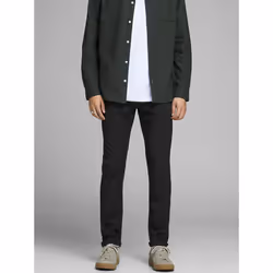 Jack & Jones 12159954, Chino, Adulto, Nero, Elastan, Poliestere, Viscosa, Non candeggiare, Asciugatura naturale