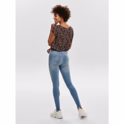 ONLY 15161116 Parte superiore (abbigliamento) Scollo rotondo Manica corta Elastan, Poliestere