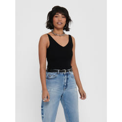 ONLY 15180497 Canottiera Collo a V Senza maniche Nylon, Viscosa