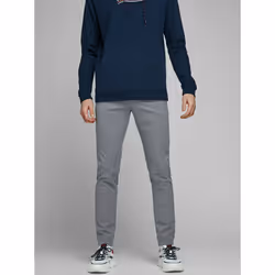 Jack & Jones 12169491, Chino, Adulto, Grigio, Elastan, Poliestere, Viscosa, Non candeggiare, Asciugatura naturale