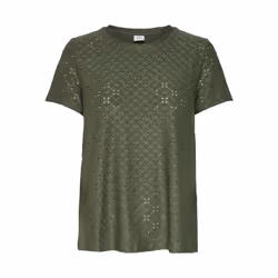 ONLY 15158450 Parte superiore (abbigliamento) Scollo rotondo Manica corta Elastan, Poliestere