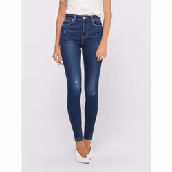 ONLY 15209155, Jeans, Femmina, Adulto, Blu, Vestibilità a vita alta, Anteriore