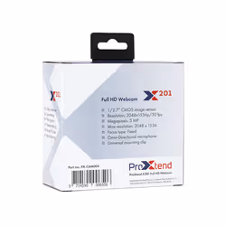 ProXtend X201 Full HD webcam 3 MP 2048 x 1536 Pixel USB 2.0 Nero, Argento - Vista aggiuntiva 4