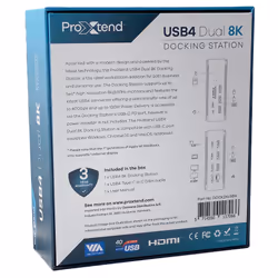 ProXtend DOCK2XUSB4 replicatore di porte e docking station per laptop Cablato USB4 Grigio - Vista aggiuntiva 5