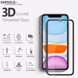 KAPSOLO Tempered GLASS Screen Protection, curved, Ultimate, Microbial Apple iPhone XR