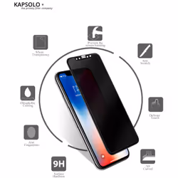 KAPSOLO Privacy Tempered GLASS Screen Protection, Be Visual Hacked No More - Protects your sensitive and private data Apple iPhone 11 Pro / Xs / X