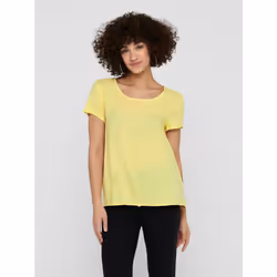 ONLY 15197495, Parte superiore (abbigliamento), Adulto, Femmina, Giallo, Yellow / Pineapple Slice, Scollo rotondo