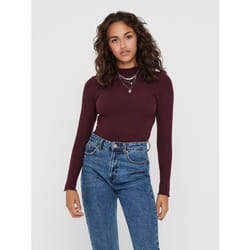 ONLY 15180040 Parte superiore (abbigliamento) Manica lunga Elastan, Poliestere, Viscosa