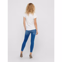 ONLY 15208423 Parte superiore (abbigliamento) Scollo rotondo Manica corta Cotone, Poliestere