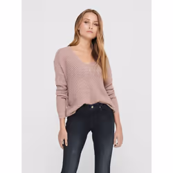 ONLY 15208245, Pullover, Adulto, Femmina, Rosa, L, Collo a V