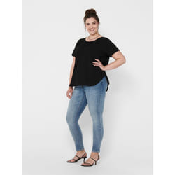 ONLY 15218353 Parte superiore (abbigliamento) Scollo rotondo Manica corta Elastan, Poliestere