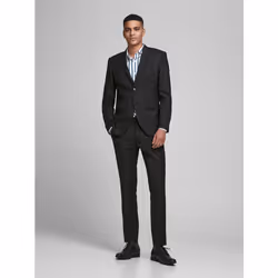 Jack & Jones 12148166_2161_713577.14, Nero, Manica lunga, Slim fit, 1 pz