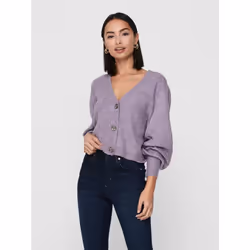 ONLY 15223312, Cardigan, Adulto, Femmina, Viola, S, Collo a V