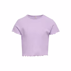 ONLY 15225338, Bambino, Femmina, Viola, Monocromatico, 134/140 cm, Scollo rotondo