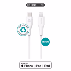 eSTUFF ES602170, 1 m, Lightning, USB C, Maschio, Maschio, Bianco