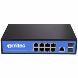 Ernitec ELECTRA-M08, Gestito, L2, Gigabit Ethernet (10/100/1000), Supporto Power over Ethernet (PoE), Montaggio rack