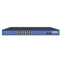 Ernitec ELECTRA-M216/2 switch di rete Gestito L2 Gigabit Ethernet (10/100/1000) Supporto Power over Ethernet (PoE) Nero, Blu