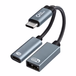 Microconnect MC-USBC-CFAF, 0,13 m, Maschio, Femmina, Dritto, Dritto, Argento
