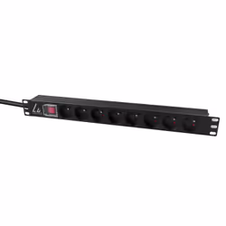 Lanview LVR-2MSCH-SW-C13-8 unità di distribuzione dell'energia (PDU) 8 presa(e) AC 1U Nero - Vista aggiuntiva 2