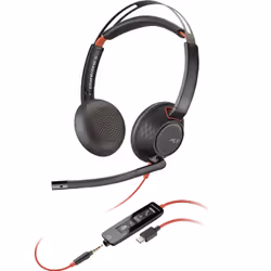 POLY Cuffie Blackwire C5220 con connettore USB-C + cavo inline