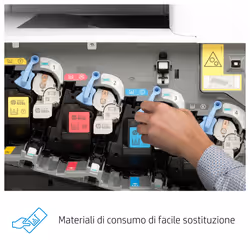 HP Color LaserJet Enterprise Stampante multifunzione M776dn, Stampa, copia, scansione e fax opzionale, Stampa fronte/retro; scansione fronte/retro; scansione verso e-mail - Vista aggiuntiva 7