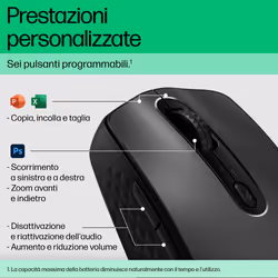 HP 695 Rechargeable Wireless Mouse - Vista aggiuntiva 6