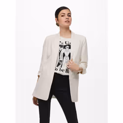 ONLY 15197451, Femmina, Bianco, Blazer, Adulto, Elastan, Poliestere, 95% Poliestere, 5% Elastan, Fodera: 100% Poliestere