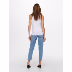 ONLY 15234659 Canottiera Scollo rotondo Senza maniche Cotone, Elastan
