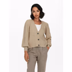 ONLY 15223312, Cardigan, Adulto, Femmina, Beige, XL, Collo a V