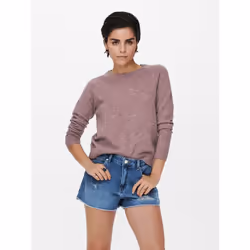 ONLY 15170427, Pullover, Adulto, Femmina, Rosa, S, Scollo rotondo