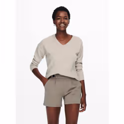 ONLY 15204588, Pullover, Adulto, Femmina, Beige, S, Monocromatico